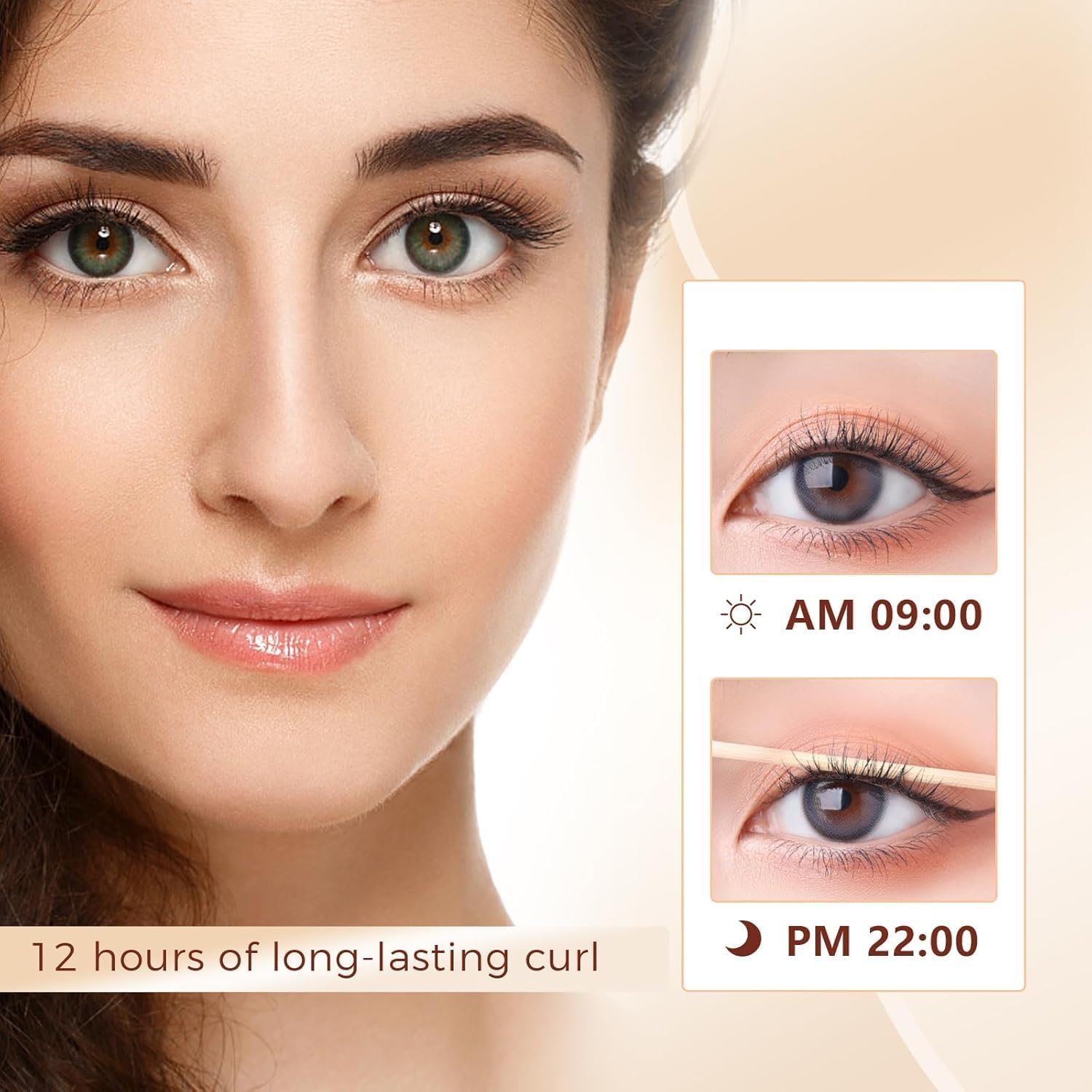 USB Rechargeable Heated Electric Eyelash Curler LED Display 3 Temp Modes 24H Long Lasting - Image 5