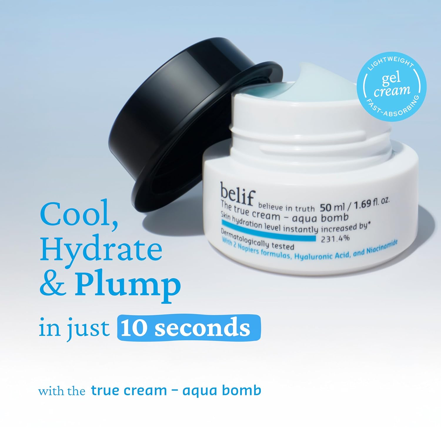 Belif Aqua Bomb Daily Niacinamide Lightweight Moisturizer Cream 1.68 fl oz with Hyaluronic Acid - Image 2