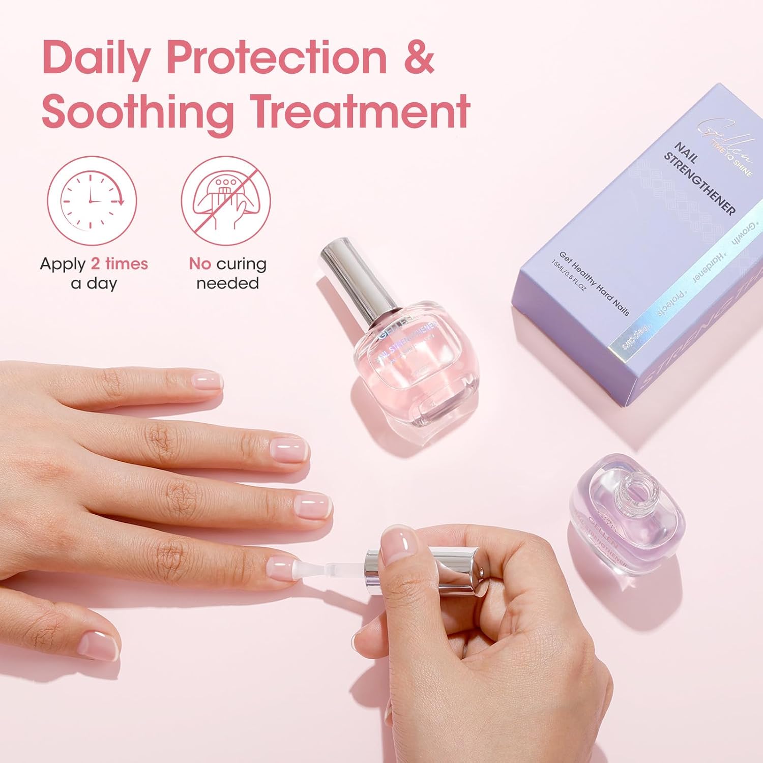 Gellen 15ml Sakura Scent 4-in-1 Nail Strengthener Serum for Thin Damaged Nails - Image 7