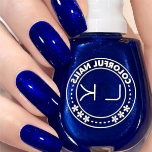 Pearl Blue Nail Polish - Quick Dry, Long Wearing, No UV Light Needed, 13ML