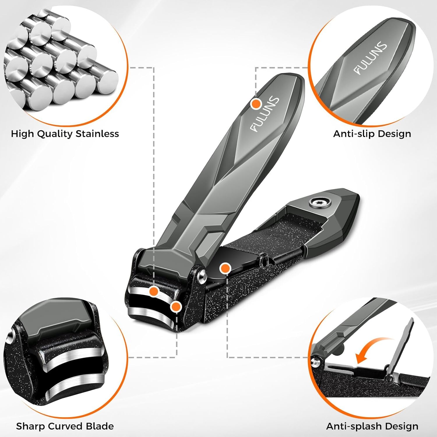 Heavy Duty Nail Clipper Set with Catcher, Ultra Sharp for Men, Women, and Seniors - Image 4