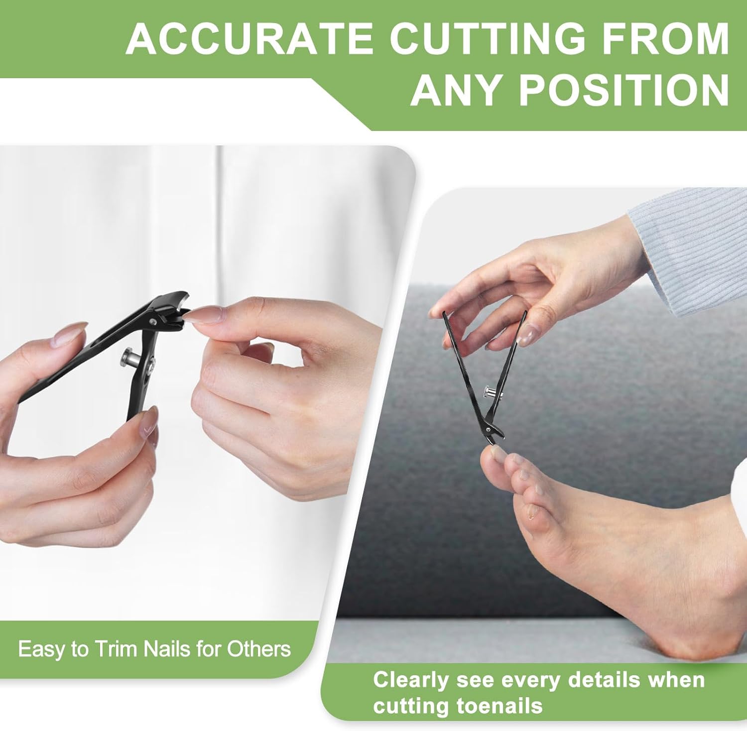 Extra Long Handle Ergonomic Toenail Clipper for Thick Nails, Adult Senior Use - Image 6