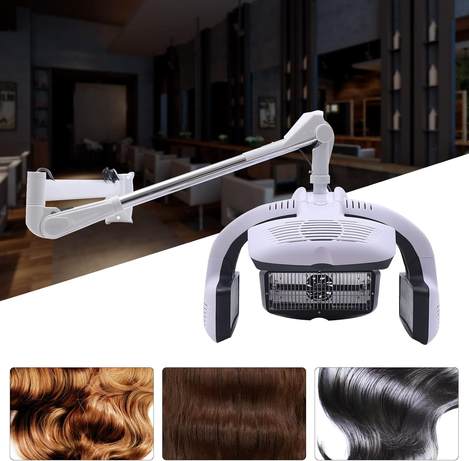 1500W Professional Wall Mounted Hair Dryer with Adjustable Temperature and Time Control - Image 7