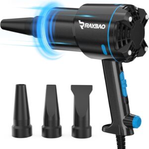 Car Dryer Air Blower -1300W Handheld High Powered Filtered Car Blower for Drying, 22000FPM / 90CFM Air Blower for Car Detailing, Washing, Cord 5M/16.4Ft Blower for Boat RV Motorcycle