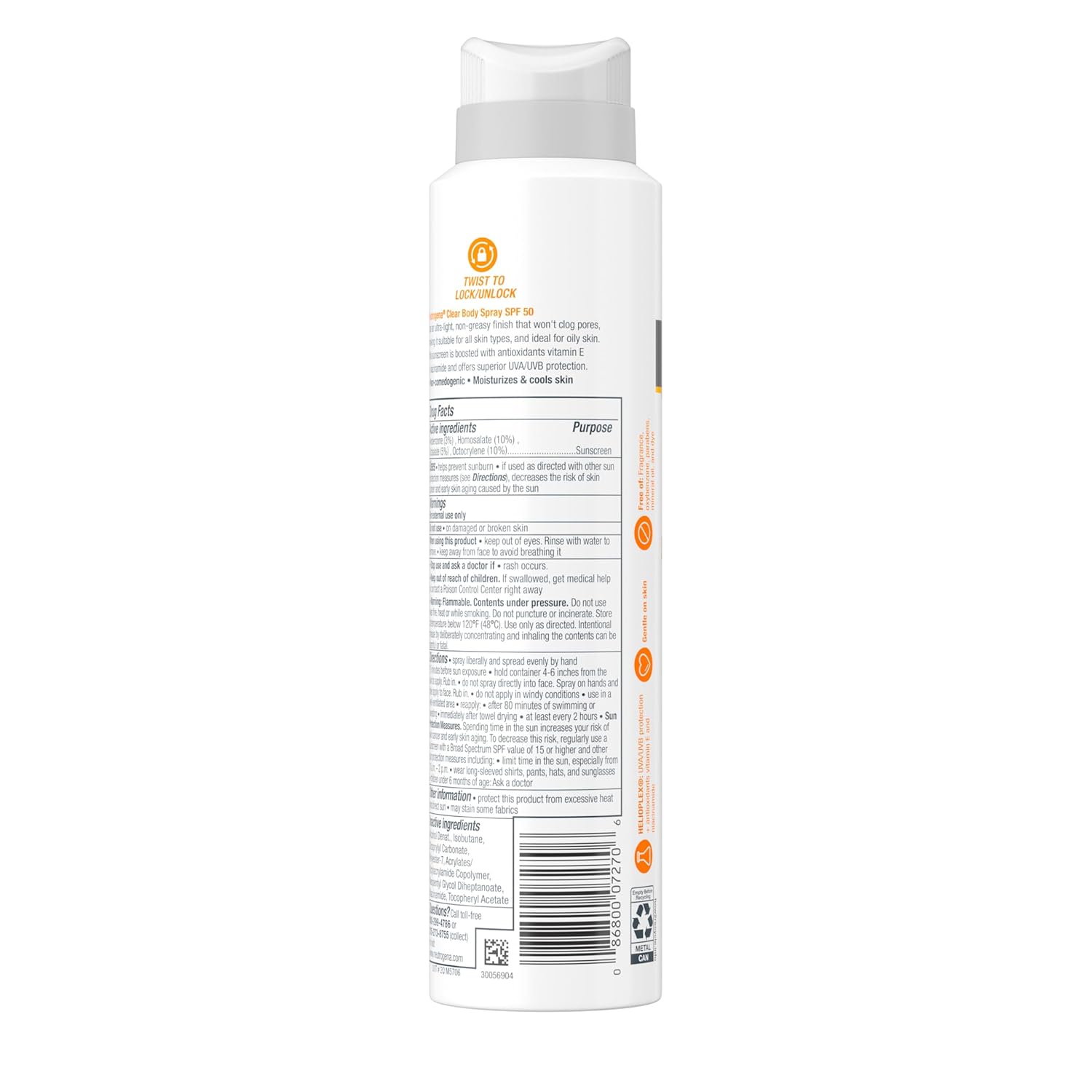 Neutrogena Clear Body SPF 50 Sunscreen Spray for Oily Skin, 5 oz Bottle - Image 9