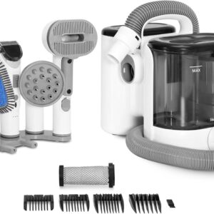 Exacme 7 in 1 Dog Grooming Vacuum & Dryer Grooming Kit, Suction Pet Hair with 2.5L Dust Cup, Adjustable Speed and Temperature Cat Dog Blow Dryer, PV3687