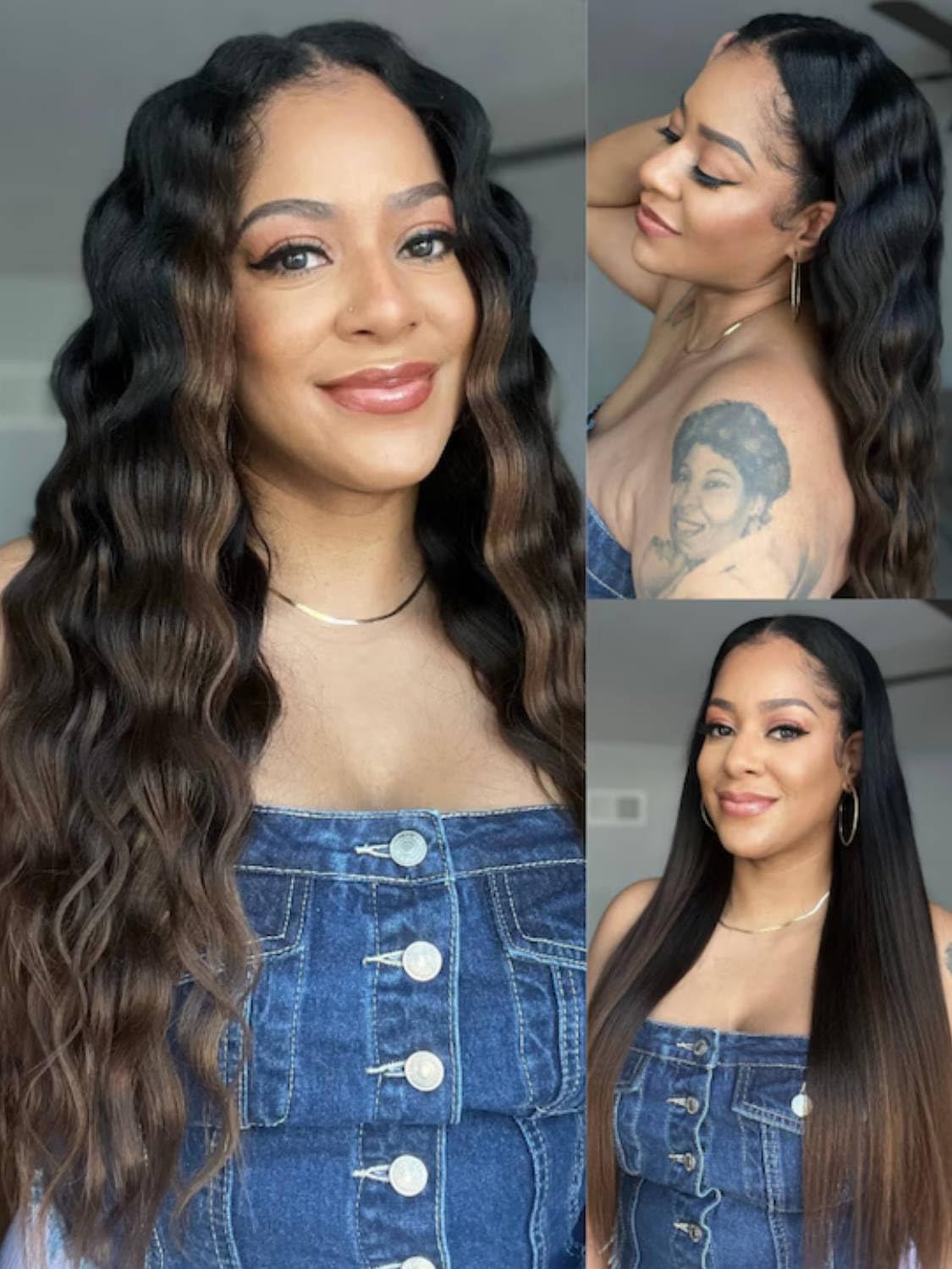 Beauty Forever EasiContour 18 Inch Yaki Straight Human Hair Wig 180% Density - Image 7