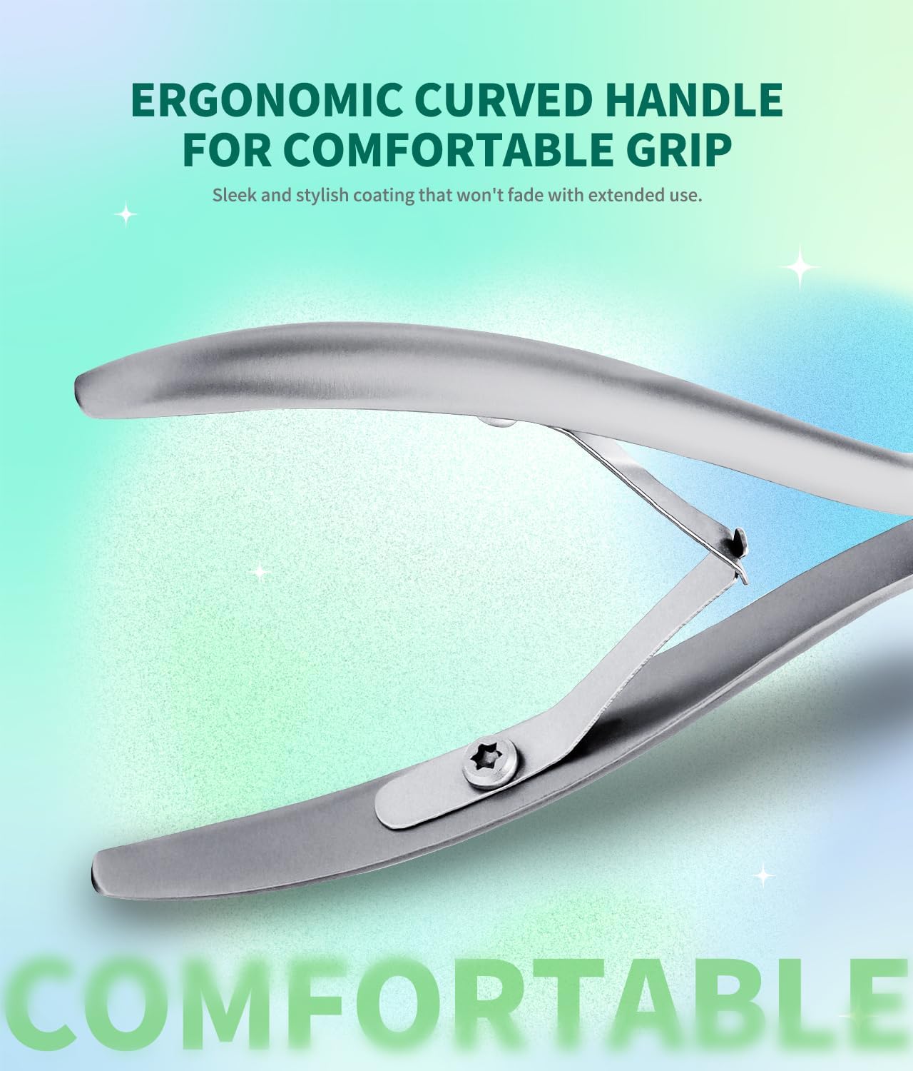 Heavy Duty Stainless Steel Ingrown Toenail Clippers for Thick Nails, Slanted Tip, Size Medium - Image 4