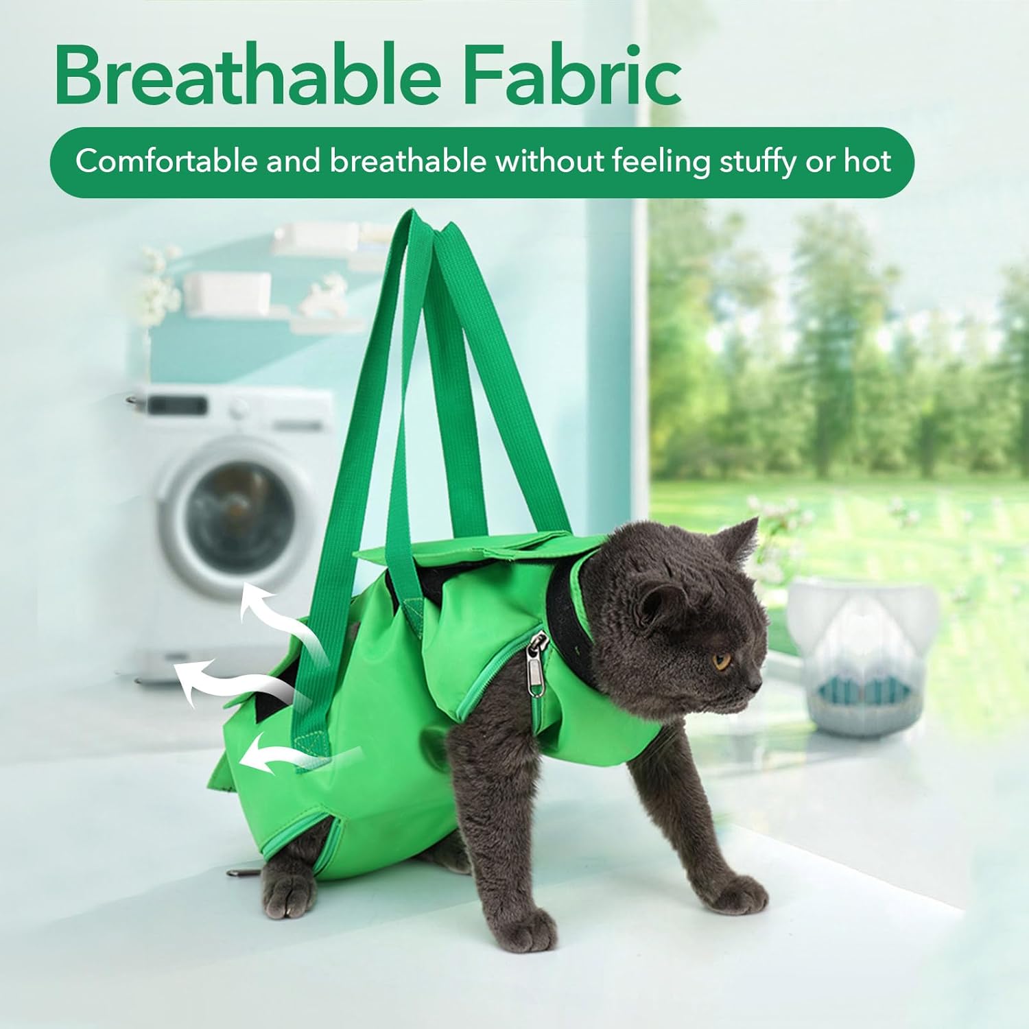 Pet Grooming Restraint Bag for Nail Trimming and Exams, 17x10 Inches, 6-12 lbs Capacity - Image 6