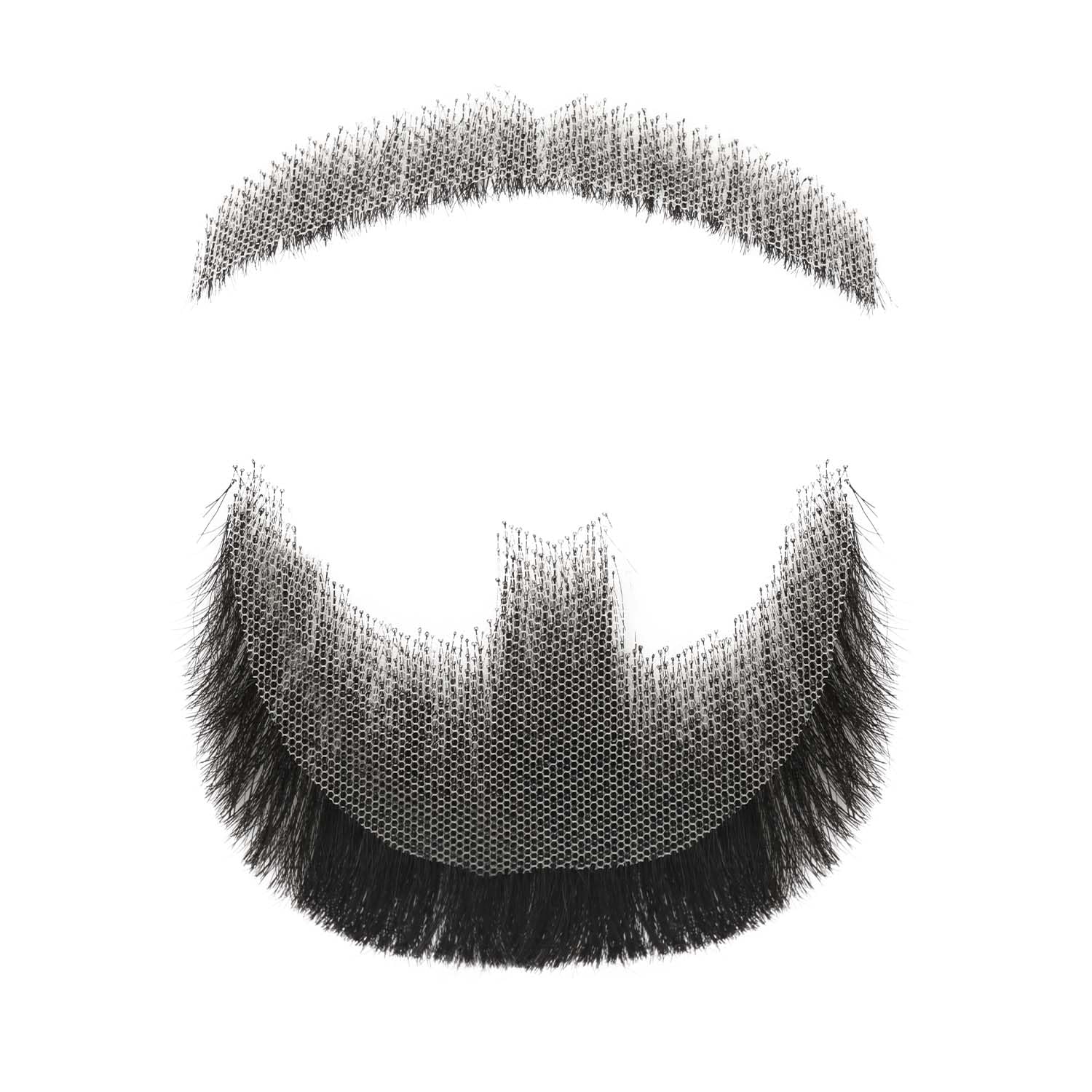 Gx Beauty Realistic 100% Human Hair Black Goatee Beard for Men Lace Invisible Design - Image 3