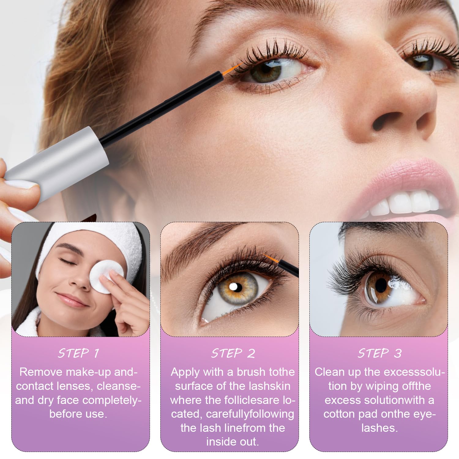 Aomock Premium Eyelash and Eyebrow Growth Serum 5ml for Thicker, Fuller Lashes and Brows - Image 5