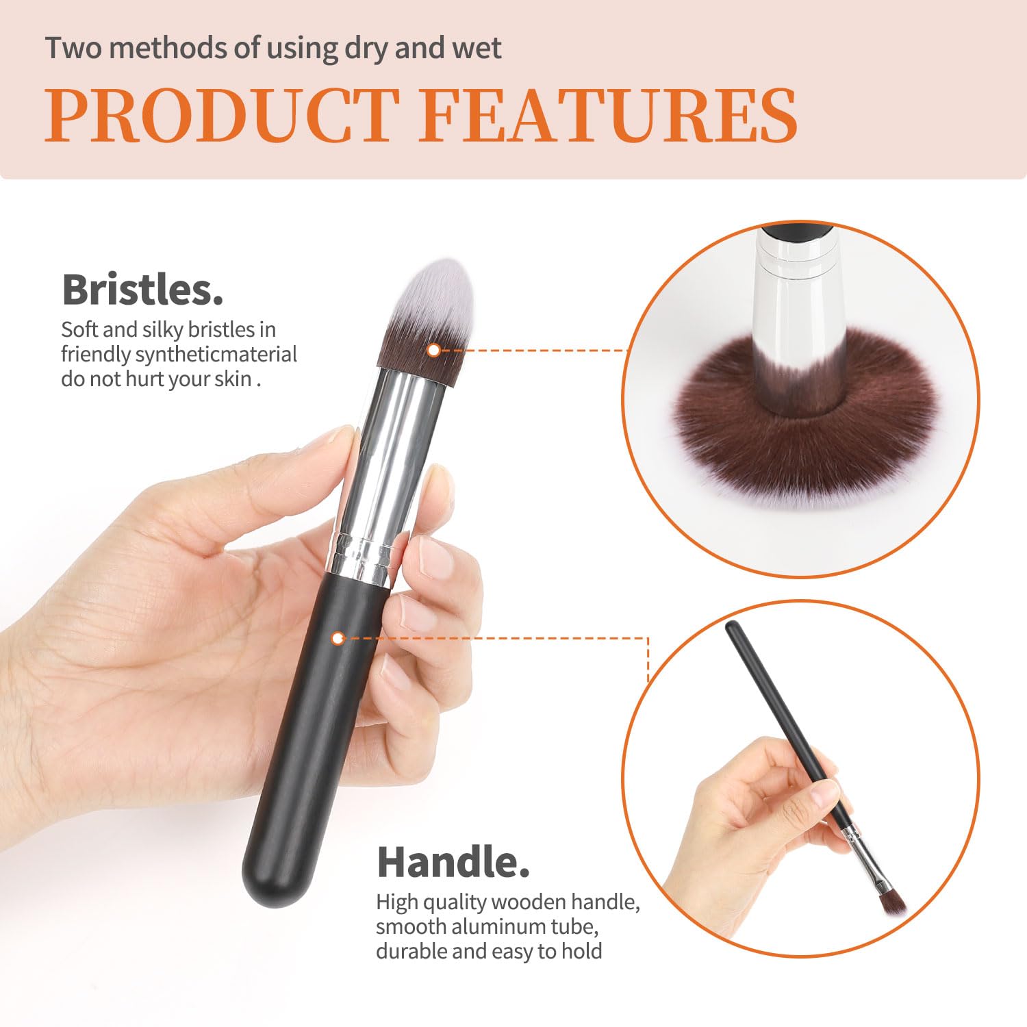 OCHEAL 14-Piece Makeup Brush Set with Holder and Travel Pouch for Women and Artists - Image 4