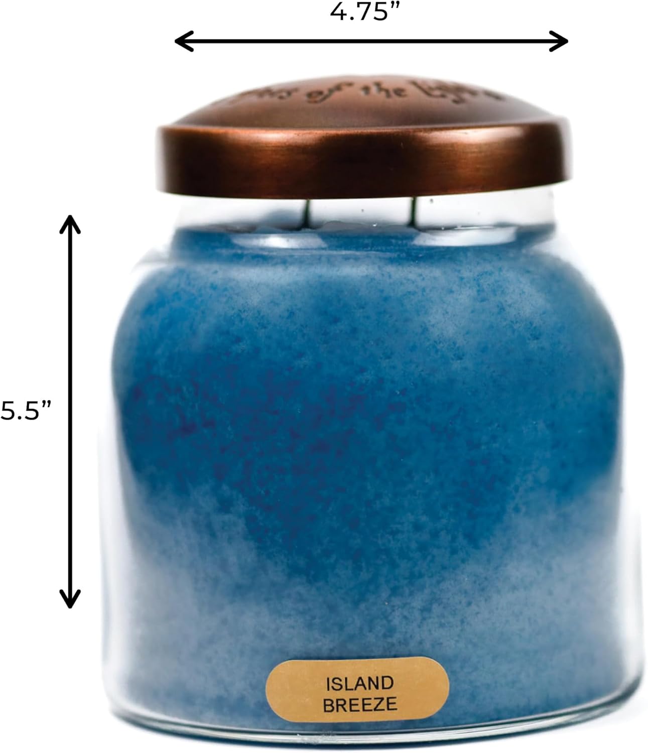 Island Breeze 34oz Scented Candle Jar with Lid Blue 155 Hour Burn Time - Image 5