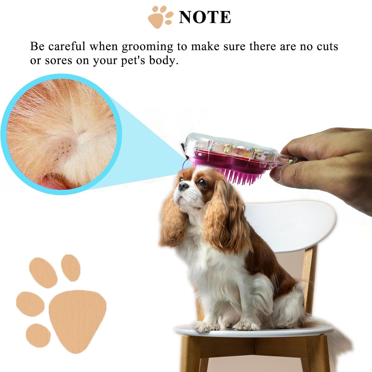 Blue Pineapple Soft Dog Brush for Small Yorkies Shih Tzus Maltipoos Gentle Grooming - Image 5