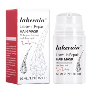 NICEFACE 50ml Leave-In Repair Hair Mask - Restores Dry & Damaged Hair, Reverses Bleach, Color, Chemical Services & Heat, Suitable for All Hair Types, white