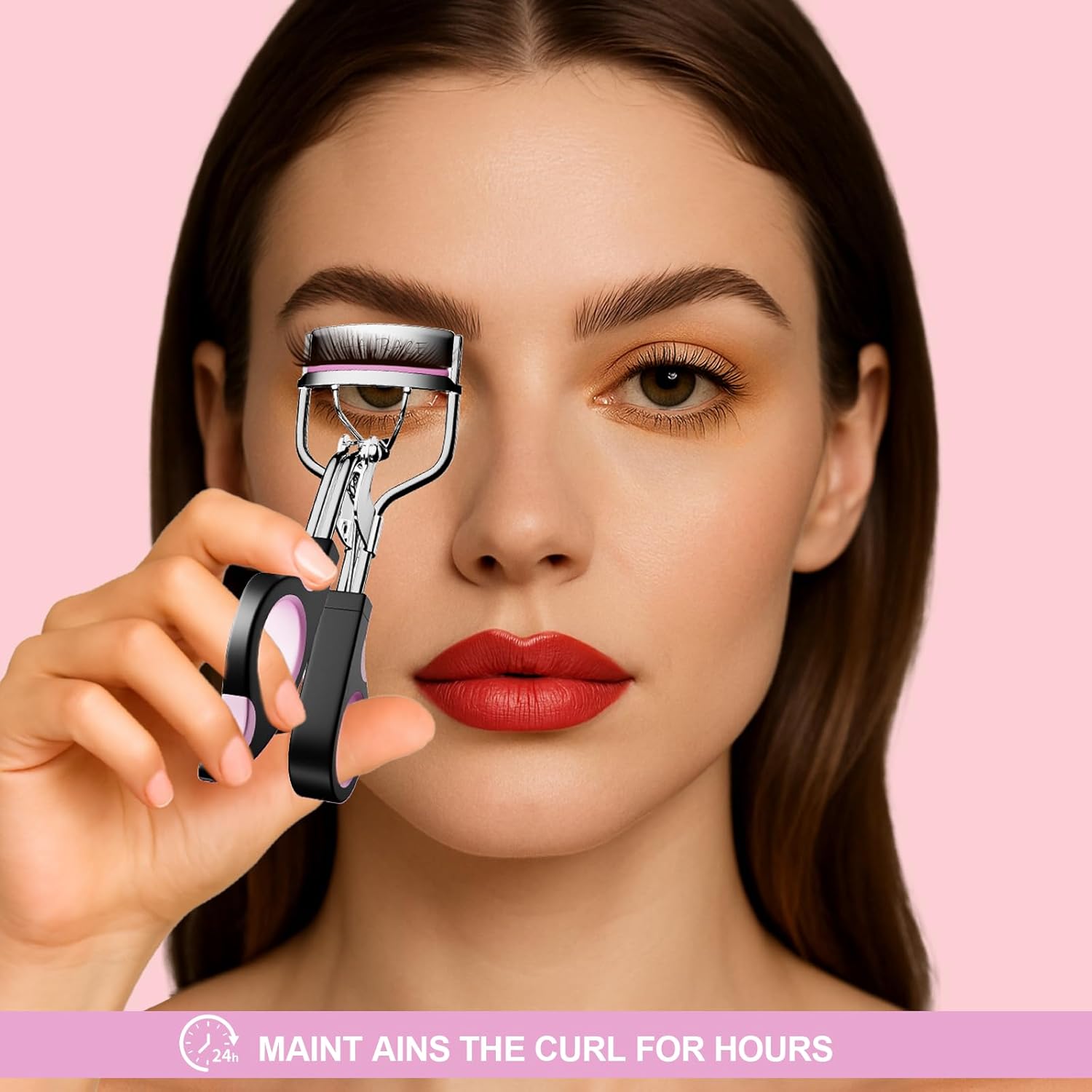 Gpink Eyelash Curler with 6 Extra Replacement Strips for Superior Curling - Image 6