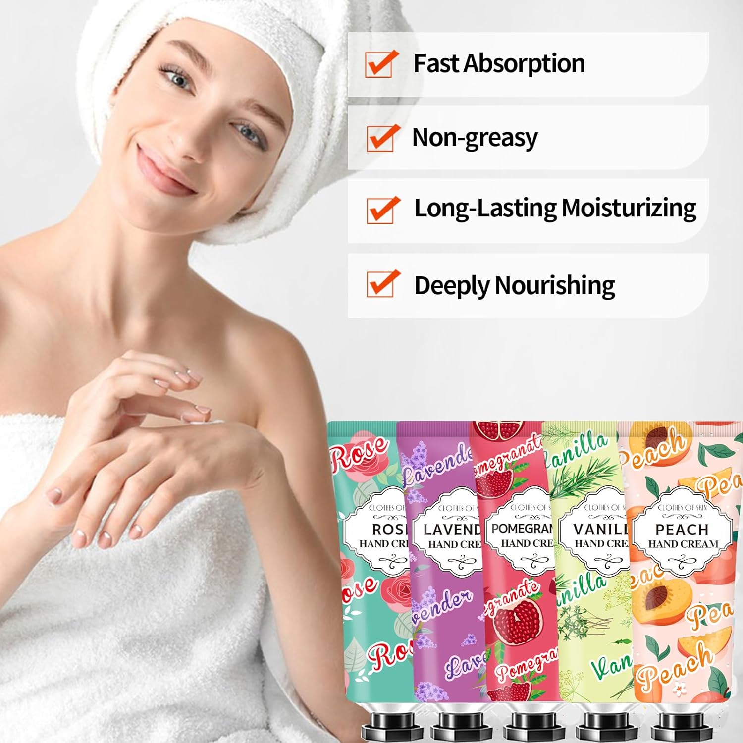 8 Piece Mini Hand Cream Gift Set Hydrating for Easter Mother's Day Appreciation - Image 3