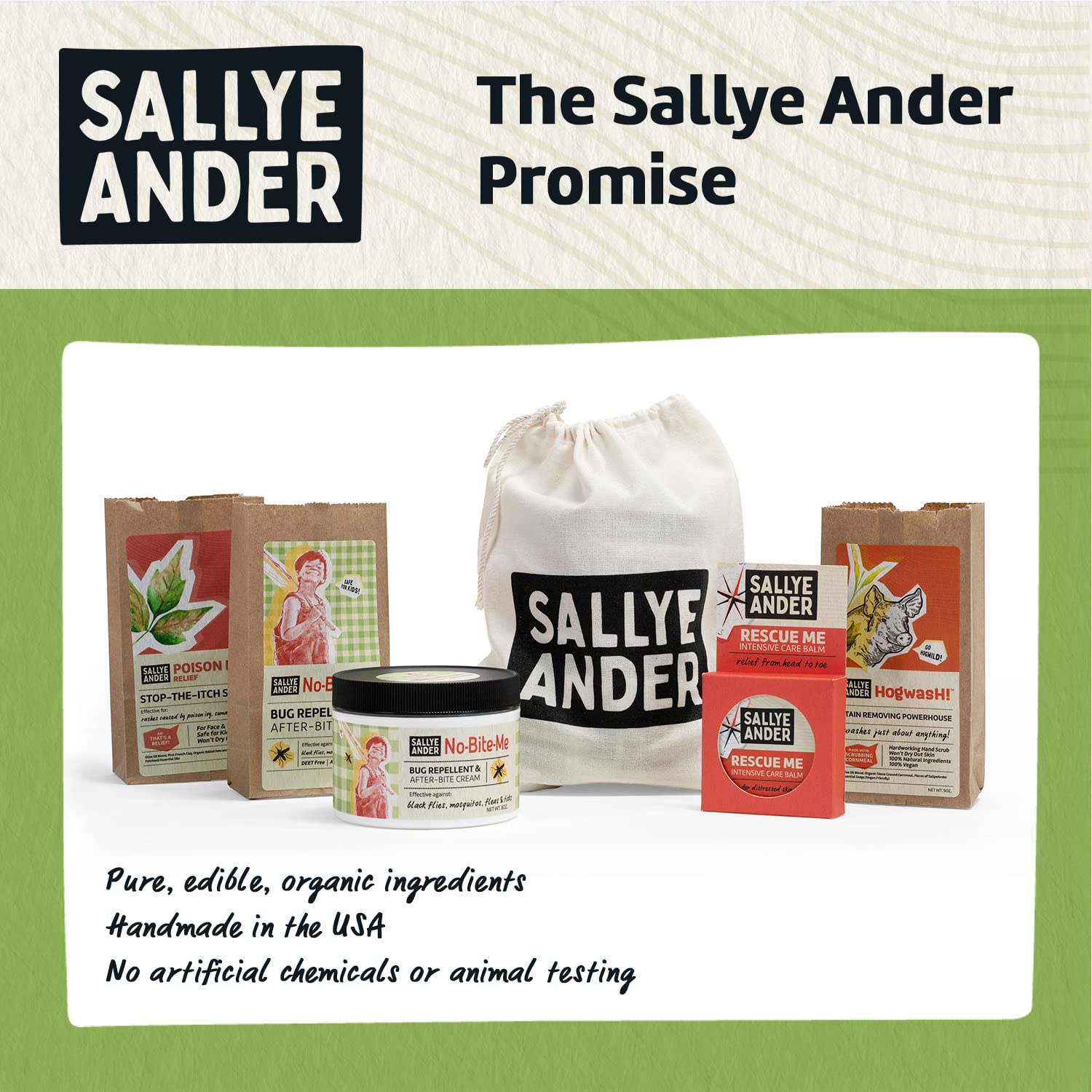 SALLYEANDER Natural Bug Repellent Anti-Itch and Hand Therapy Cream 2 Pack Bundle Safe for Kids - Image 6