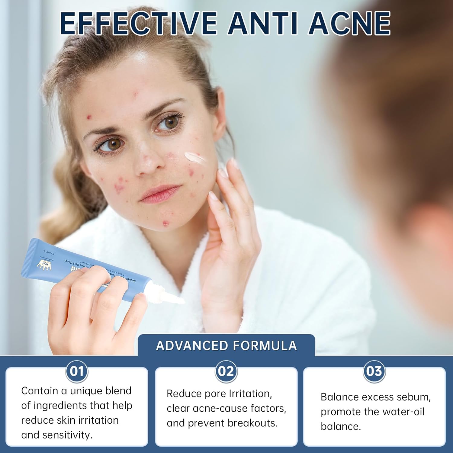 14% Azelaic Acid Acne Face Cream and Serum Set Hyaluronic Acid Niacinamide Squalane 2PCS All Skin Types - Image 4