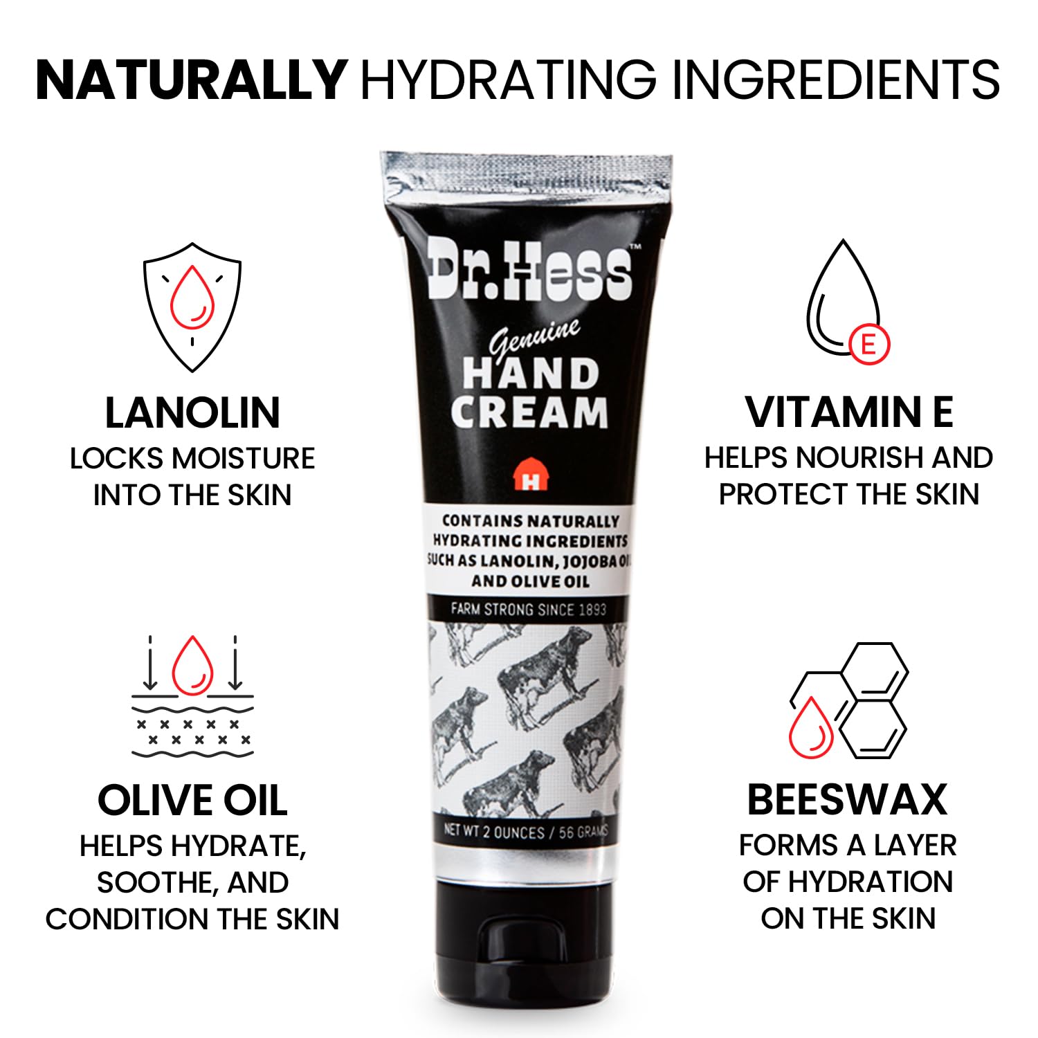 Nourishing 2 oz Genuine Hand Cream for Dry, Cracked Skin and Eczema Relief - Image 4