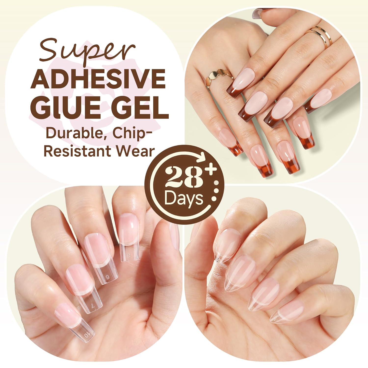 UNA GELLA 6-in-1 15ml Gel Nail Glue for Clear Acrylic and Soft Gel Tips - Image 2