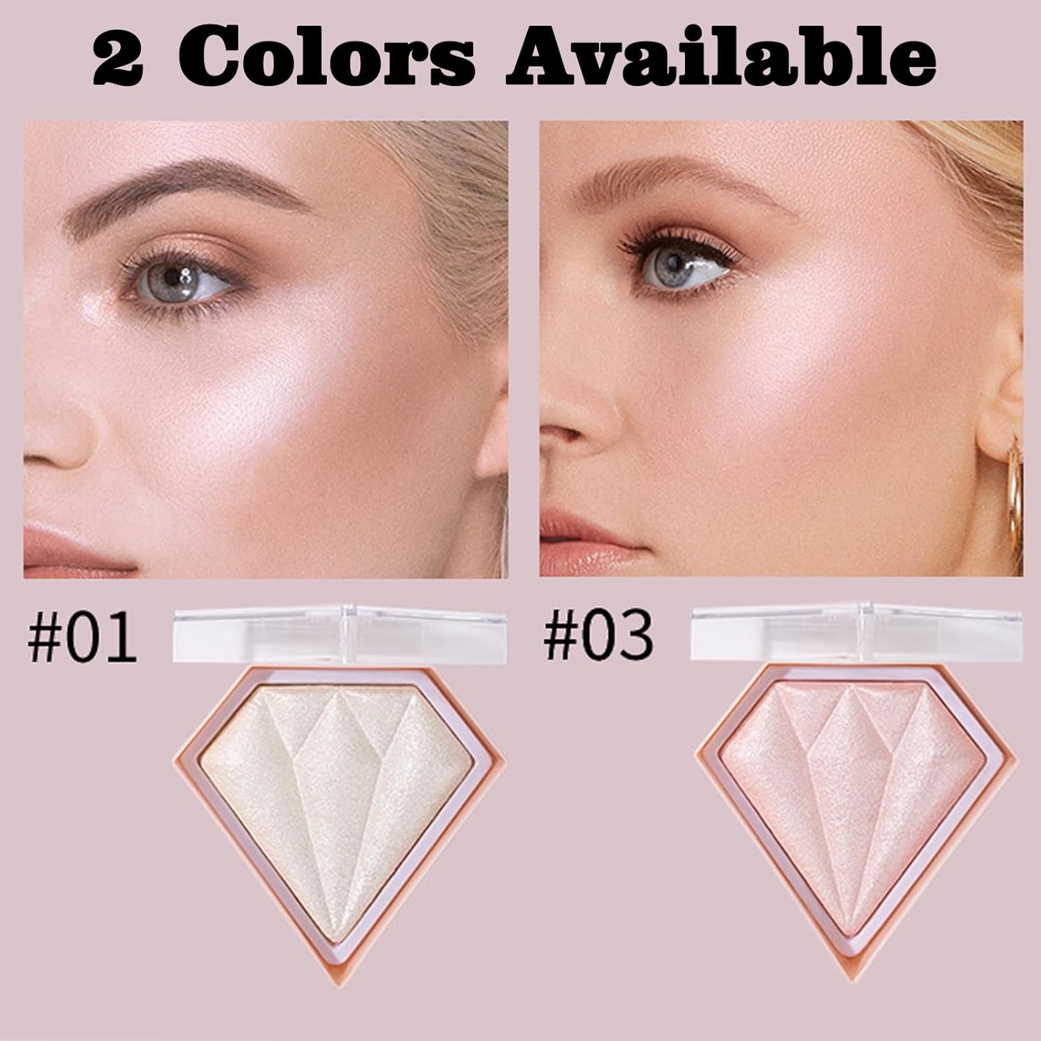 MEICOLY Pearl White Baked Highlighter Palette Natural Shimmer Face Luminizer 10g - Image 4