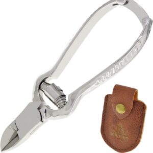 CS13 Large Heavy Duty Toe Nail Clipper for Thick Toenails, Manicure & Pedicure, Double Barrel Spring. Super Sharp Trimmer Curved Stainless Steel 20mm Blade Made in Solingen, Germany