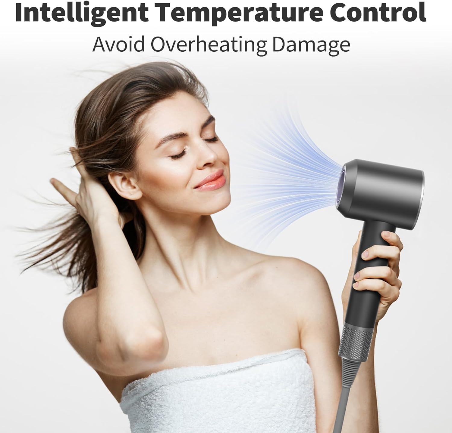 Professional Ionic Hair Dryer Brushless Motor 8 Modes Magnetic Nozzles Diffuser Included - Image 6