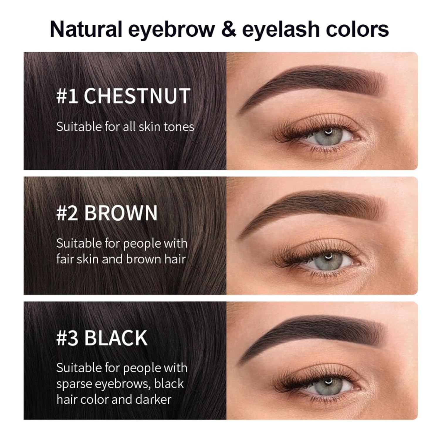 Natural Brown Eyelash and Brow Tint Kit for Home or Salon Use, Lasts 4-8 Weeks, Waterproof - Image 4
