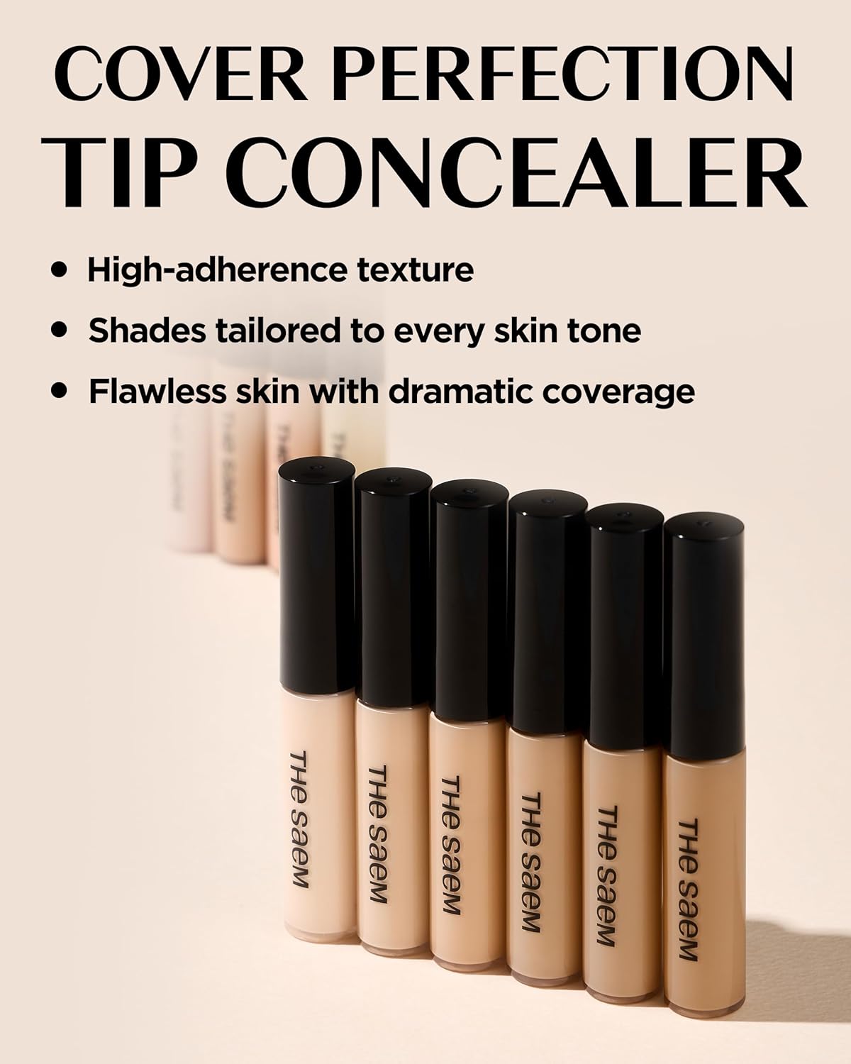 THESAEM Cover Perfection Tip Concealer, Liquid Multi-Use, Full Coverage Blemish Corrector, 0.2 fl. oz - Image 2
