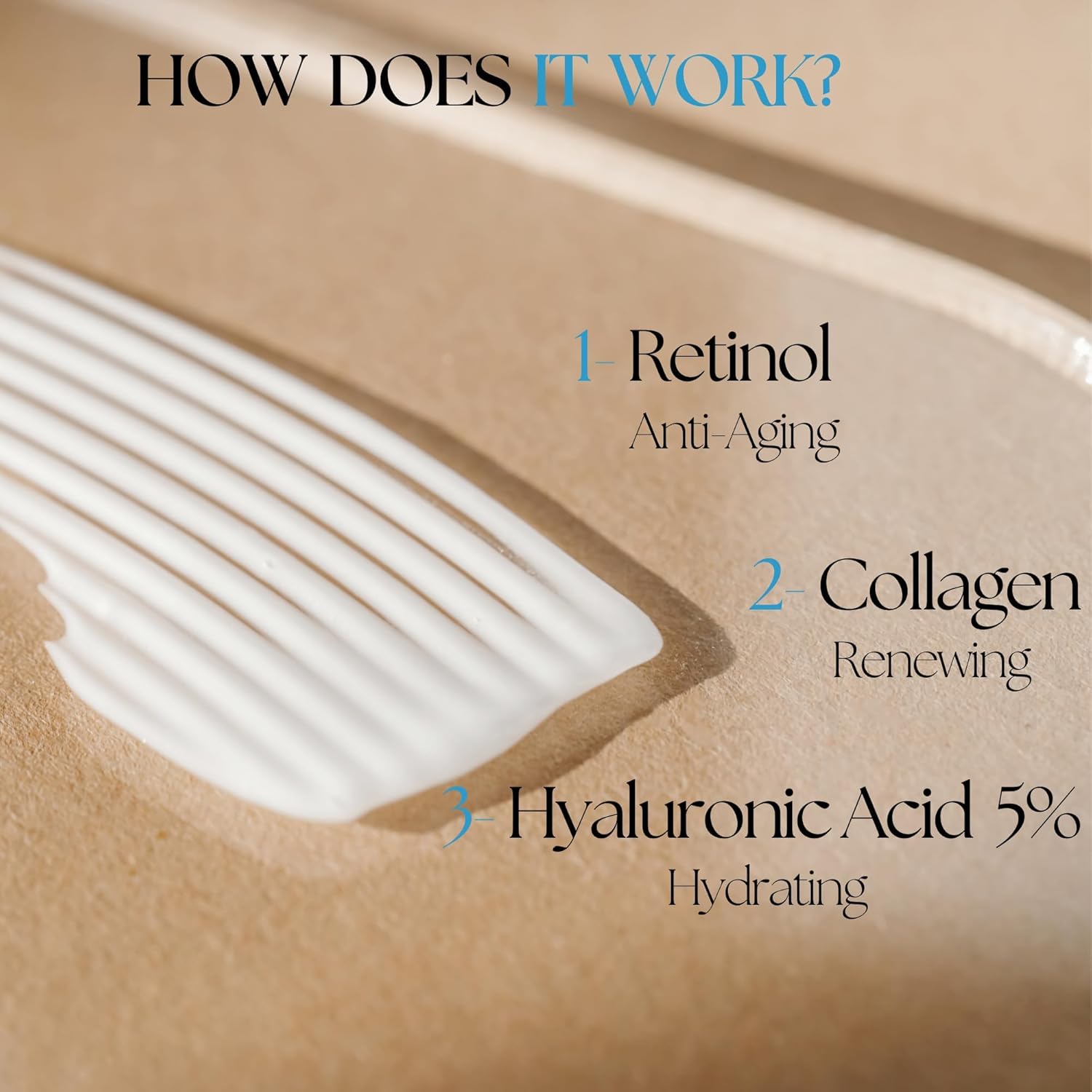 Retinol & Collagen Face Cream with 5% Hyaluronic-Acid | Anti-Aging Day & Night Moisturizer for Women & Men | Reduces Wrinkles, Fine Lines, Dryness - 1.7 fl oz
