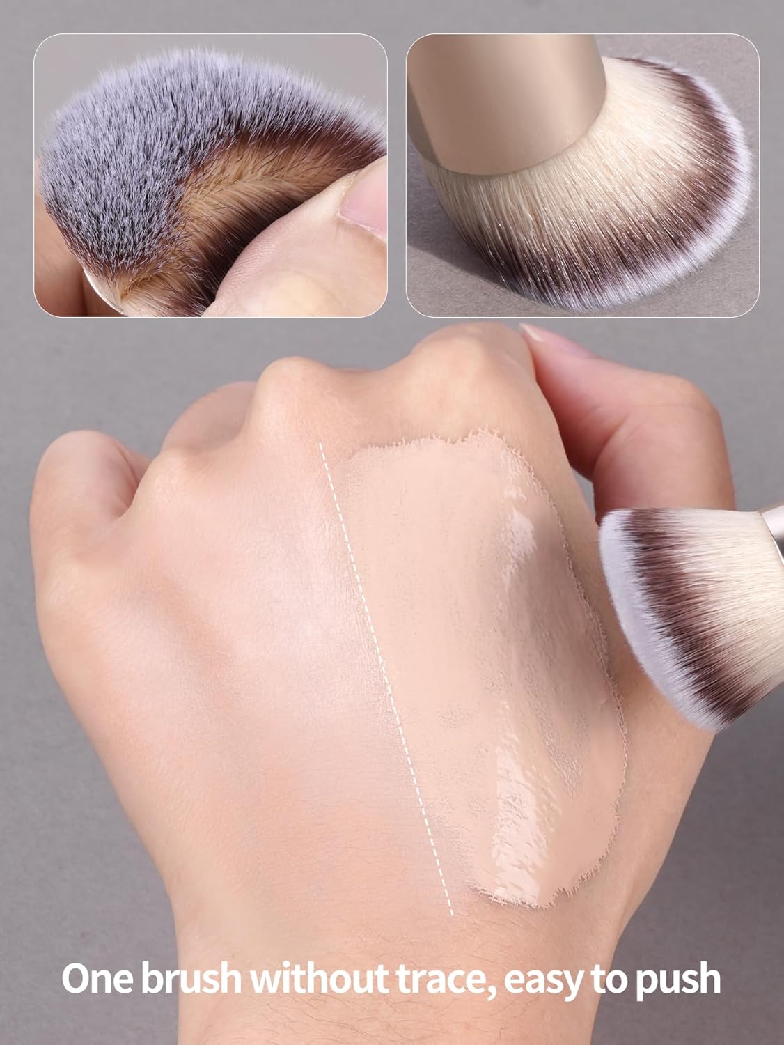 MAANGE 17 Piece Beige Makeup Brush Set for Foundation, Contour, Blush, Eyeshadow - Image 4