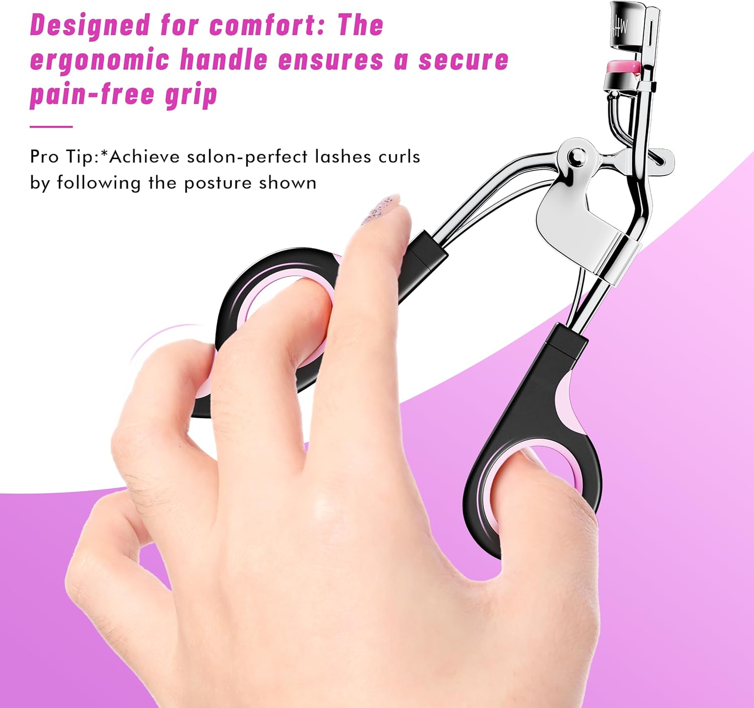 Gpink Eyelash Curler with 6 Extra Replacement Strips for Superior Curling - Image 4