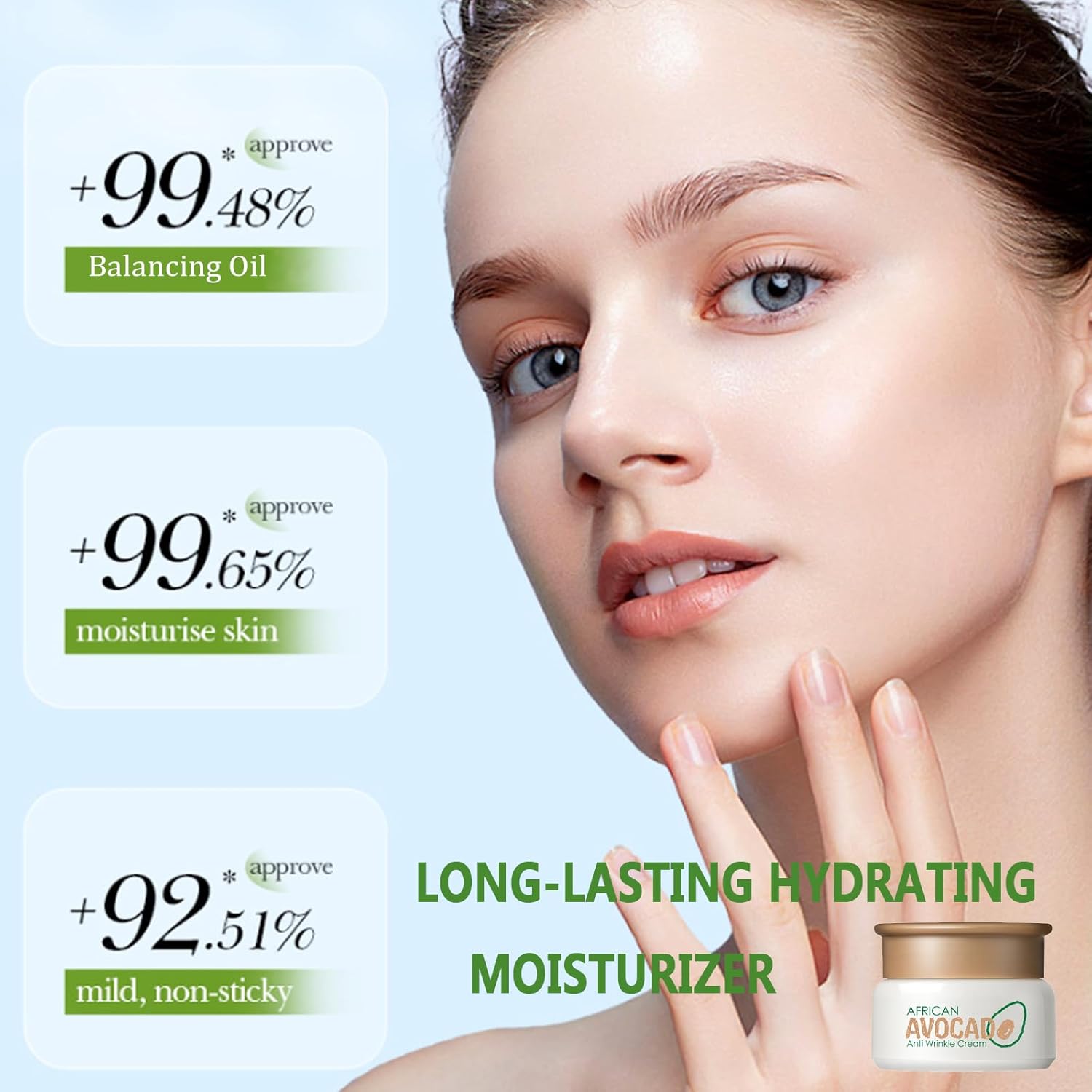 Avocado Daily Hydrating Face Cream 4 oz Lightweight Nourishing Lotion for Dry Skin - Image 2
