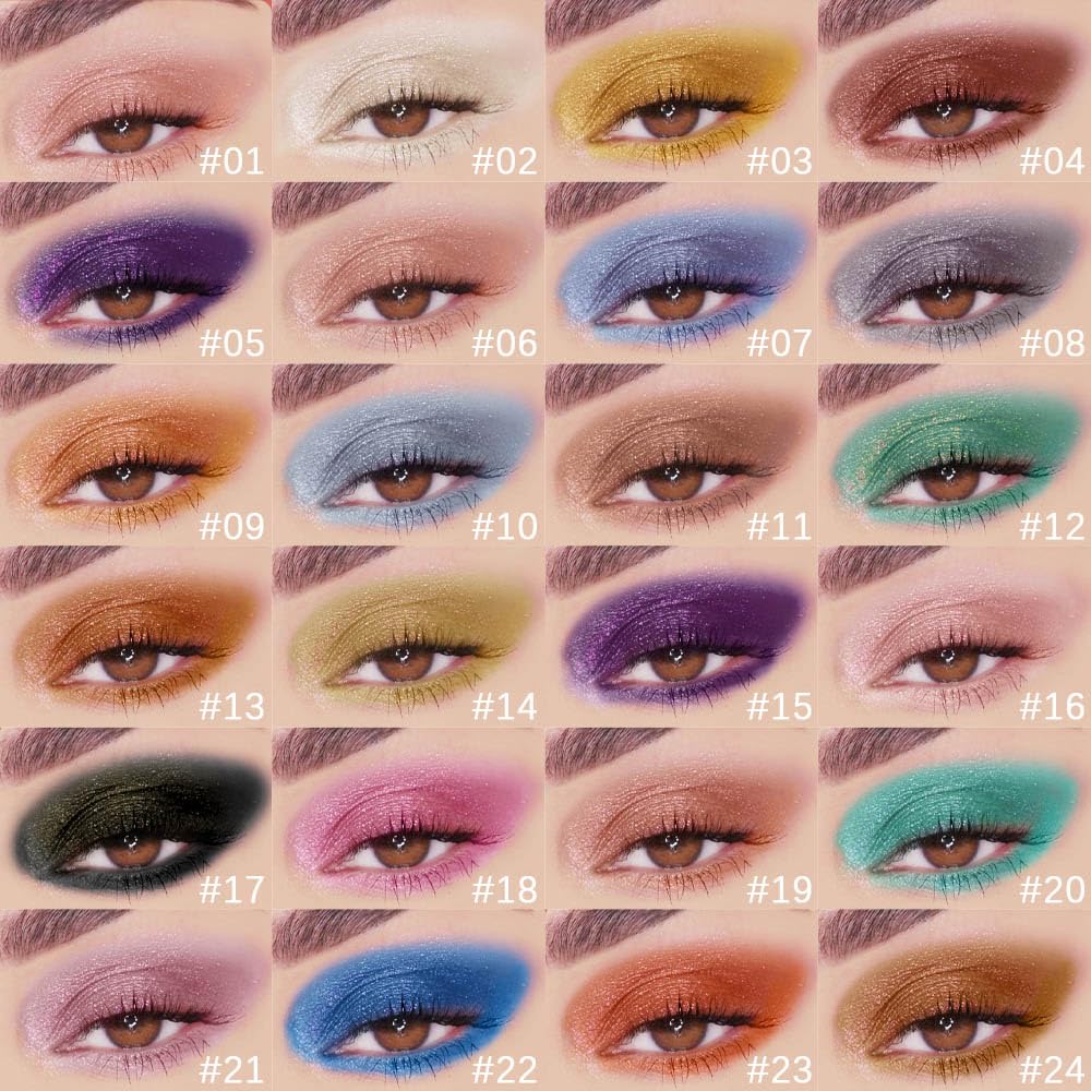EVPCT Shimmery Glitter Eyeliner Stick Waterproof High Pigment Metallic Makeup 03 Ochre - Image 3