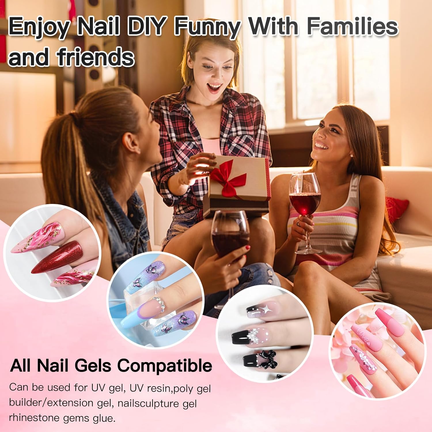LKE 220W UV LED Nail Lamp for Gel Polish Curing, 4 Timers, Auto Sensor - Image 7