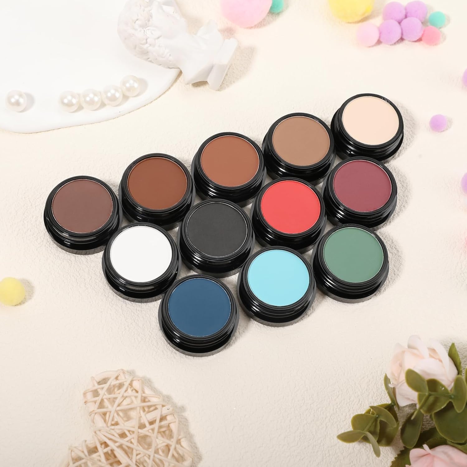 Single Green Pressed Powder Matte Eyeshadow Palette High Pigment Blendable Long Lasting Makeup - Image 5
