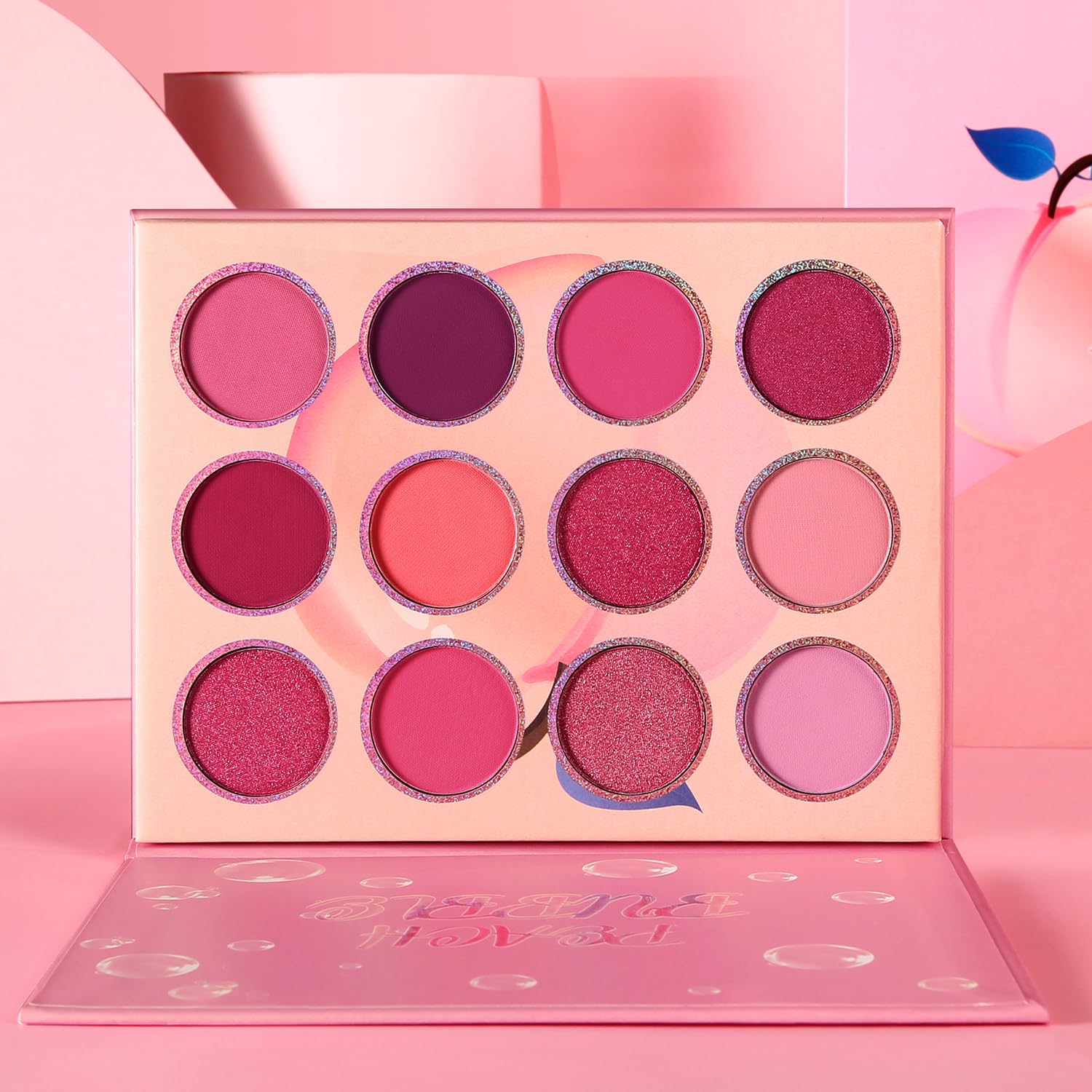 DE'LANCI Pink Purple 12 Color High Pigment Matte Shimmer Eyeshadow Palette Compact Size - Image 7