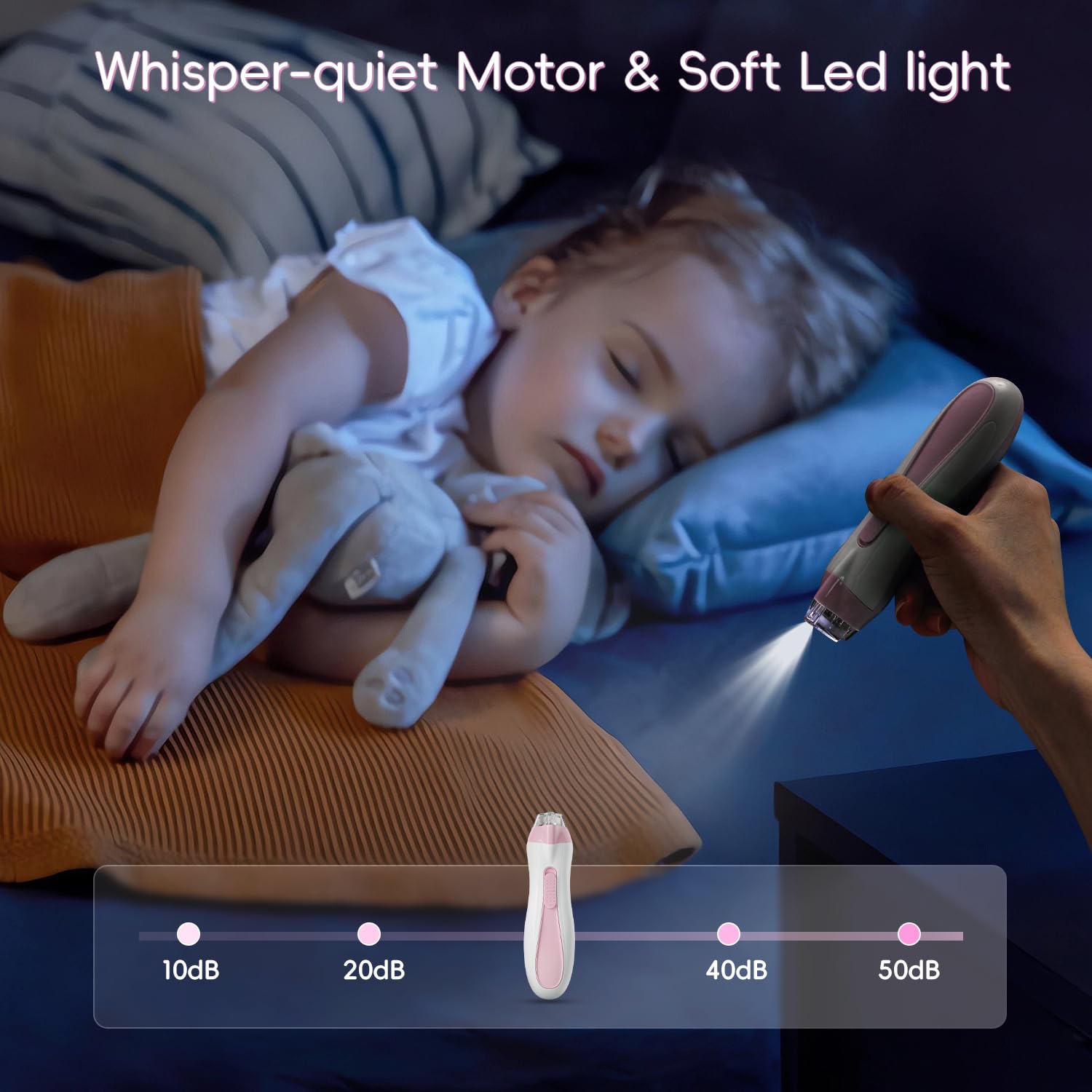 Electric Baby Nail Trimmer 15-in-1 with Built-in Light and 15 Grinding Pads - Image 6