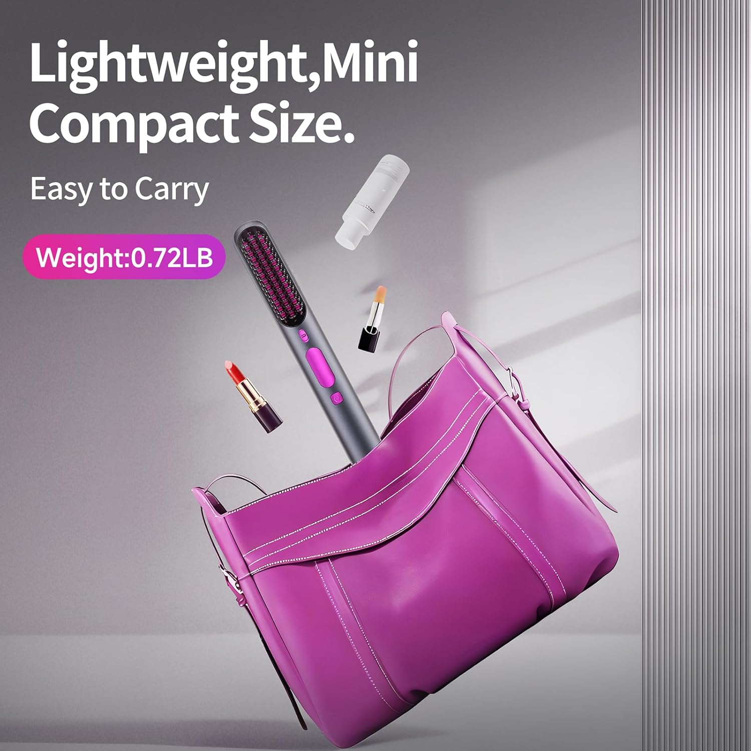 Portable Cordless Hair Straightener Brush for Women, Lightweight, 80min Battery Life, Fast Heating - Image 4