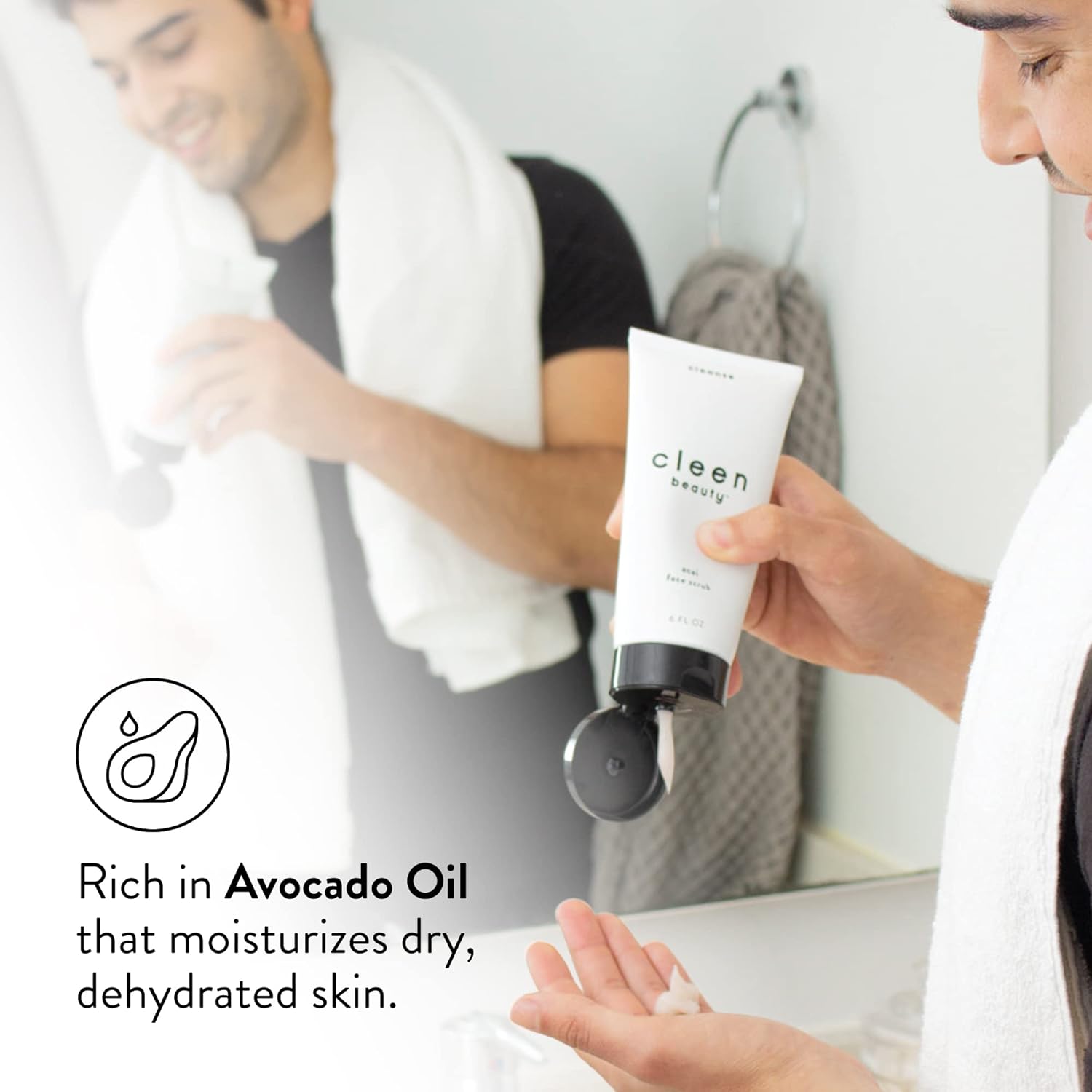 Clean Beauty Acai Facial Scrub 6.0 Fl Oz with Brazil Nut and Avocado Oil - Image 5
