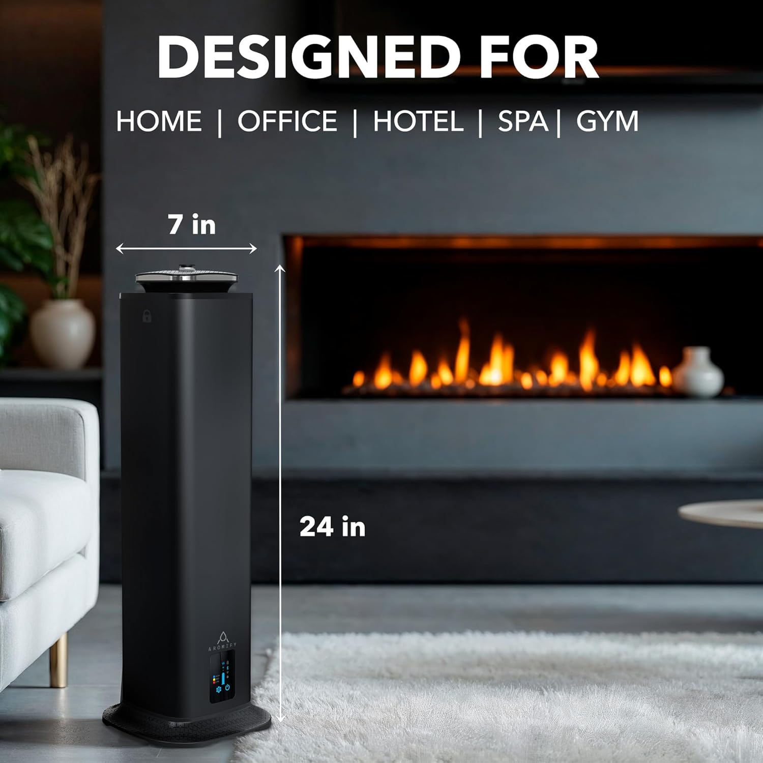 Black Tower Waterless Aromatherapy Scent Diffuser for 3500 Sq Ft with Bluetooth Connectivity - Image 4