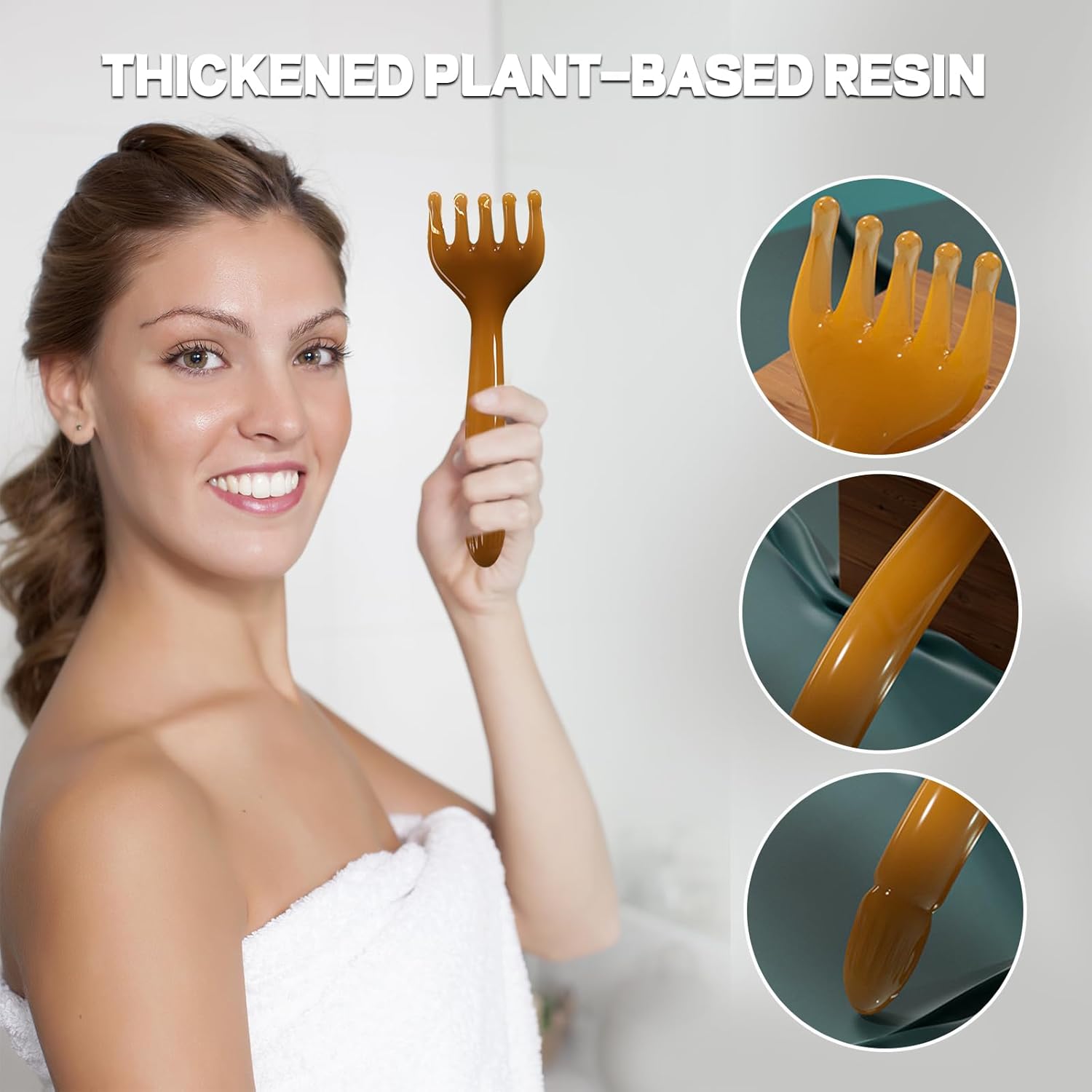 Scalp Massager Tool for Hair Growth and Relaxation Gua Sha Head Massage Brush Large - Image 3
