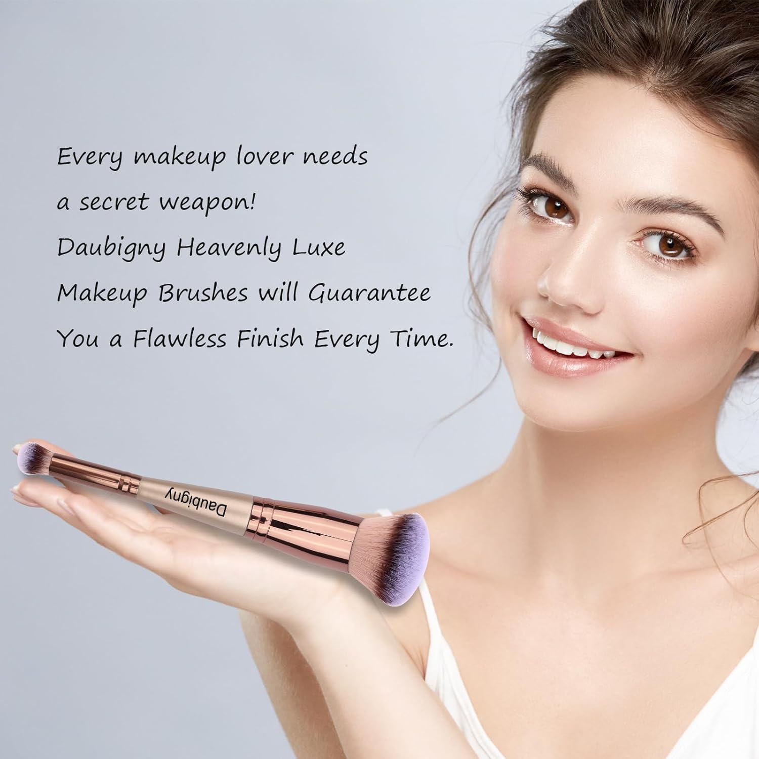Luxe Hair Dual-Ended Foundation and Concealer Makeup Brush Set - Image 6