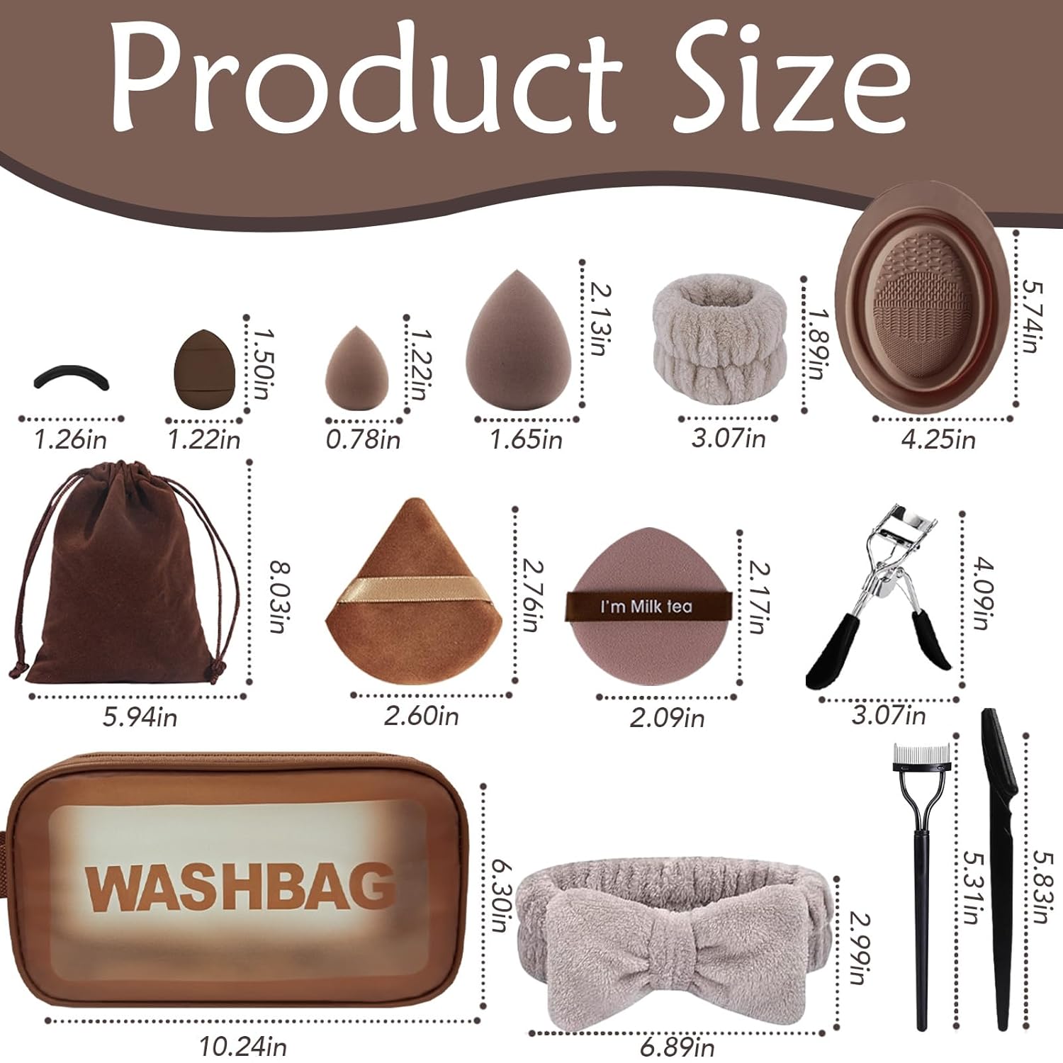 48-Piece Brown Makeup Brush Set Premium Synthetic Tools for Beginners and Professionals - Image 8