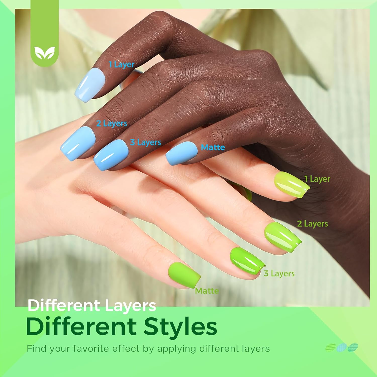 Morovan 4pc Quick Dry Nail Polish Set Turquoise White Blue Neon Lime for Nail Art - Image 9