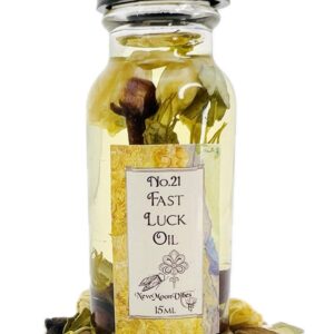 Fast Luck Oil by New Moon Vibes - Fortune Success Manifest Wishes Favorable Outcomes Swift Changes - Rituals Conjure - Handmade with Essential Oils & Herbs - Wicca Pagan Hoodoo Magick