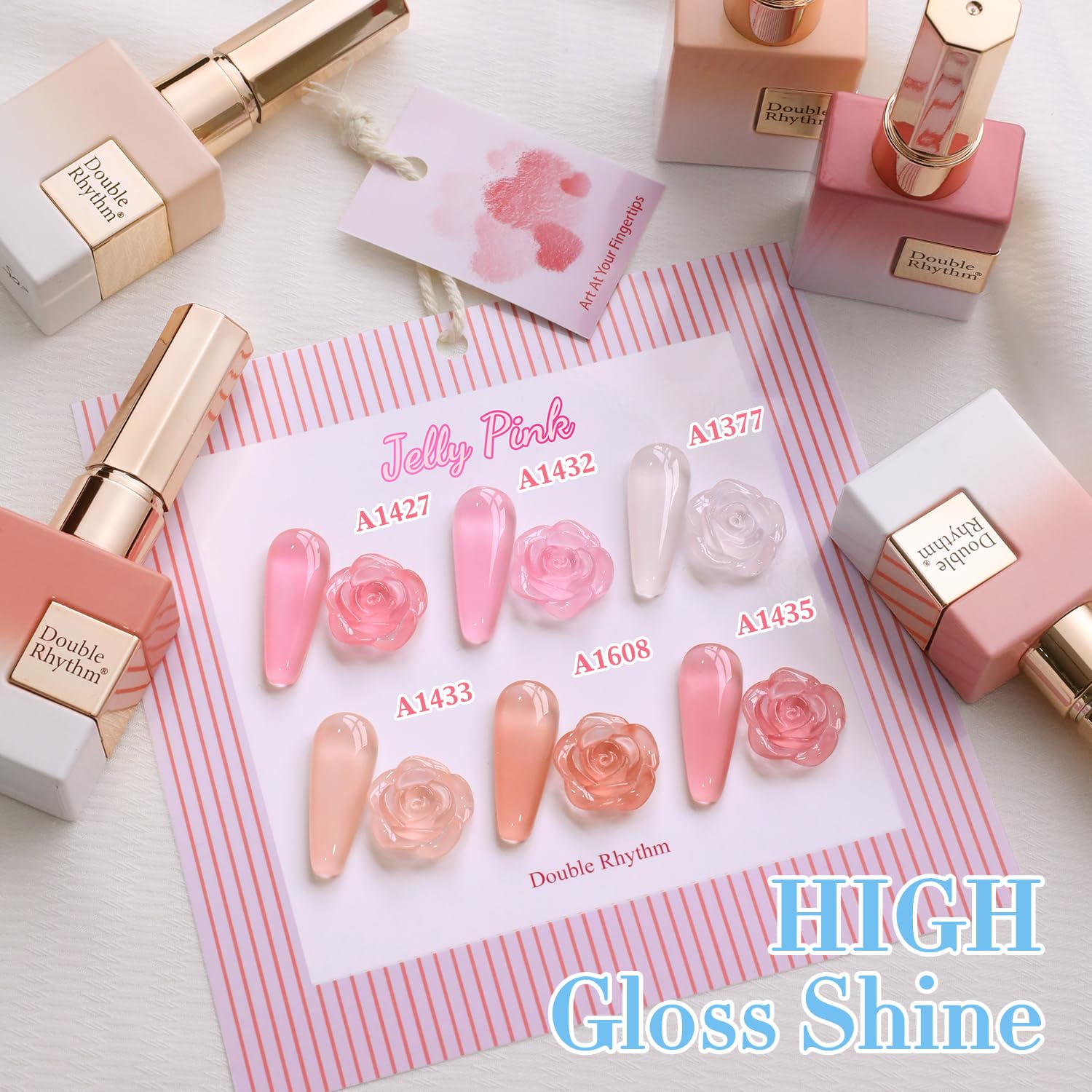 Double Rhythm 6 Piece 15 ML Gel Polish Set for DIY Nail Art at Home - Image 9