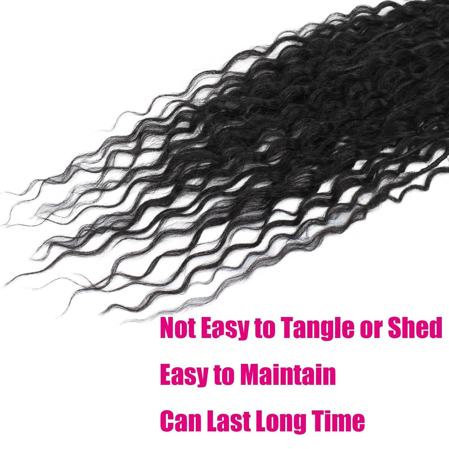 Boho Faux Locs 24 Inch Pre-Looped Crochet Hair with Curly Protein Fiber for Women - Image 6
