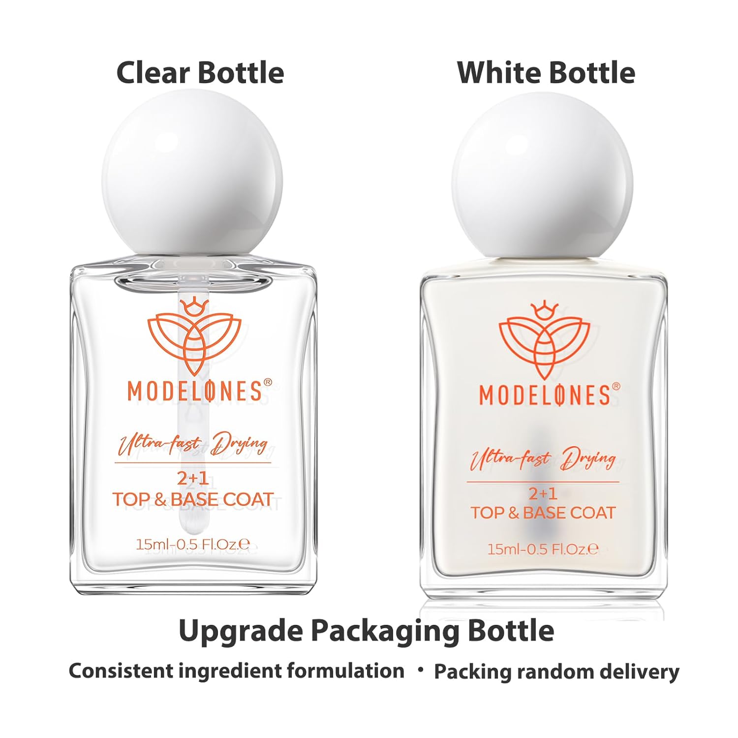 Modelones 15ml Quick Dry Clear 3-in-1 Base Top Coat Nail Polish for Strengthening - Image 9